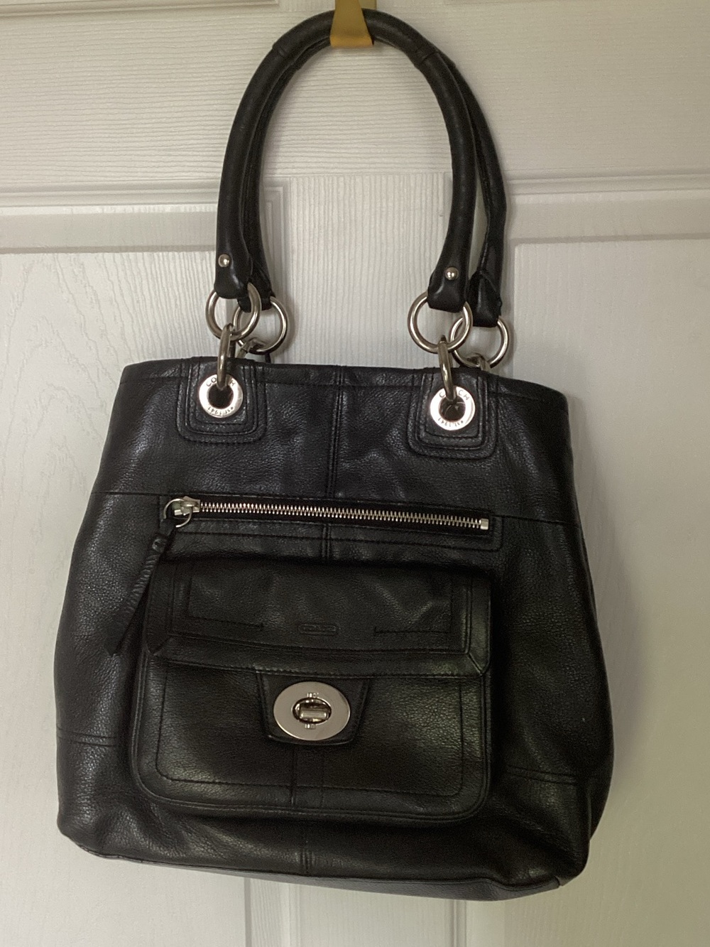 coach genuine leather coach bag